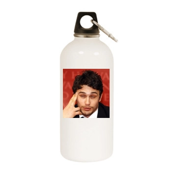 James Franco White Water Bottle With Carabiner