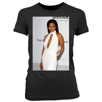 Janet Jackson Women's Junior Cut Crewneck T-Shirt