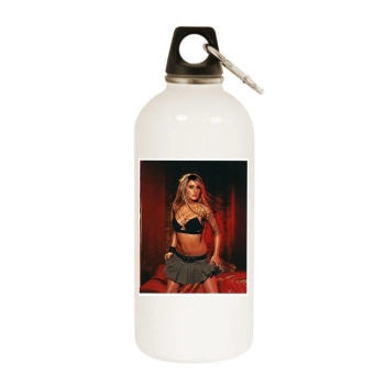 Jeanette Biedermann White Water Bottle With Carabiner