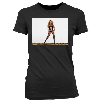 Jennifer Ellison Women's Junior Cut Crewneck T-Shirt