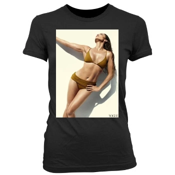 Jennifer Lopez Women's Junior Cut Crewneck T-Shirt