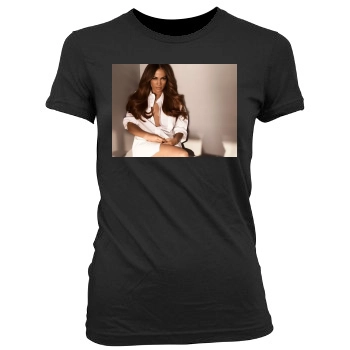 Jennifer Lopez Women's Junior Cut Crewneck T-Shirt