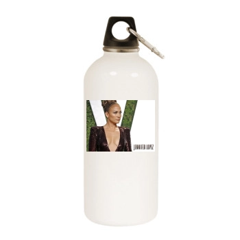 Jennifer Lopez White Water Bottle With Carabiner