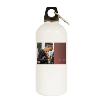 Jennifer Lopez White Water Bottle With Carabiner