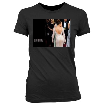 Jennifer Lopez Women's Junior Cut Crewneck T-Shirt