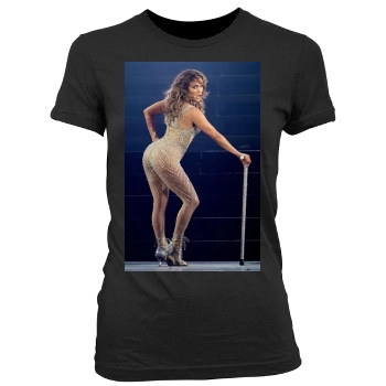 Jennifer Lopez Women's Junior Cut Crewneck T-Shirt