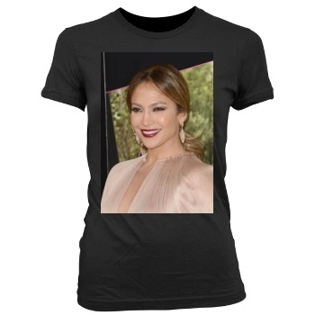 Jennifer Lopez Women's Junior Cut Crewneck T-Shirt