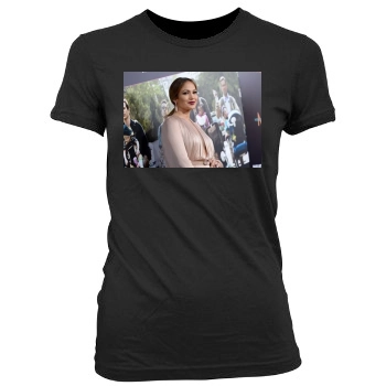 Jennifer Lopez Women's Junior Cut Crewneck T-Shirt