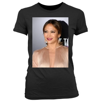 Jennifer Lopez Women's Junior Cut Crewneck T-Shirt