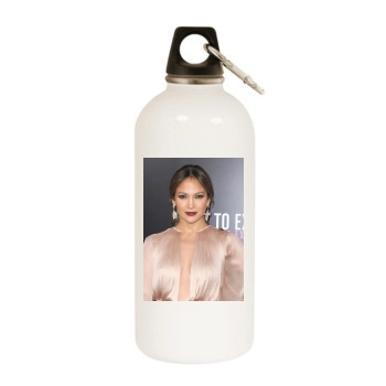 Jennifer Lopez White Water Bottle With Carabiner