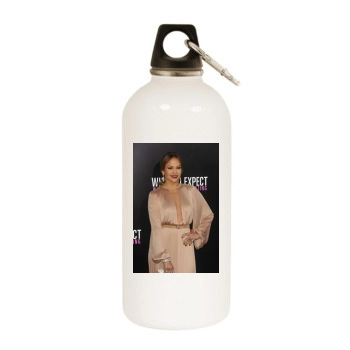 Jennifer Lopez White Water Bottle With Carabiner