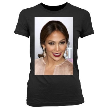 Jennifer Lopez Women's Junior Cut Crewneck T-Shirt