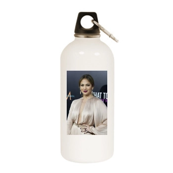 Jennifer Lopez White Water Bottle With Carabiner