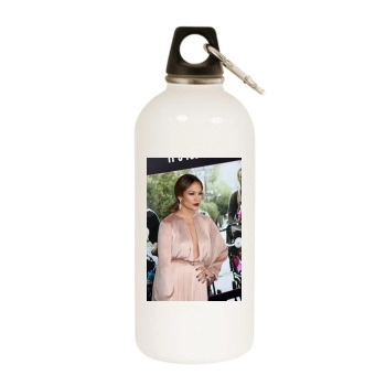 Jennifer Lopez White Water Bottle With Carabiner