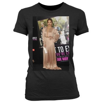 Jennifer Lopez Women's Junior Cut Crewneck T-Shirt