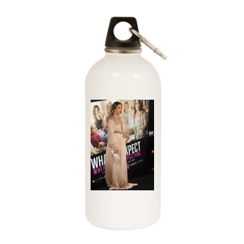 Jennifer Lopez White Water Bottle With Carabiner