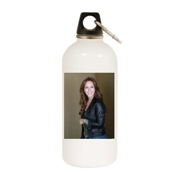 Jennifer Love Hewitt White Water Bottle With Carabiner