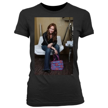 Jennifer Love Hewitt Women's Junior Cut Crewneck T-Shirt