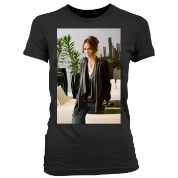 Jennifer Love Hewitt Women's Junior Cut Crewneck T-Shirt