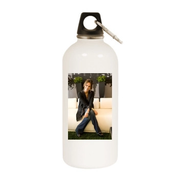 Jennifer Love Hewitt White Water Bottle With Carabiner