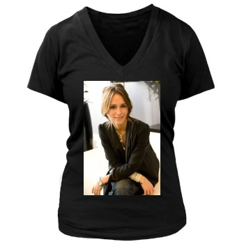 Jennifer Love Hewitt Women's Deep V-Neck TShirt