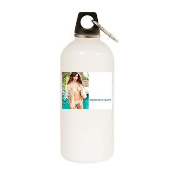 Jennifer Love Hewitt White Water Bottle With Carabiner