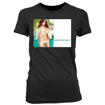 Jennifer Love Hewitt Women's Junior Cut Crewneck T-Shirt