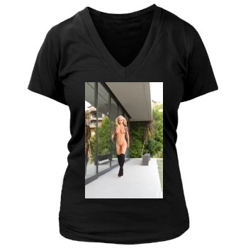 Jenny McCarthy Women's Deep V-Neck TShirt