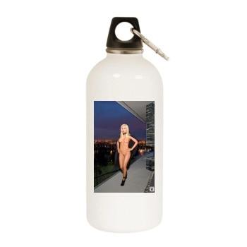 Jenny McCarthy White Water Bottle With Carabiner