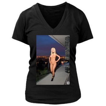 Jenny McCarthy Women's Deep V-Neck TShirt