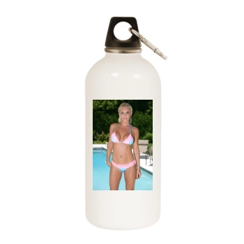 Jenny McCarthy White Water Bottle With Carabiner