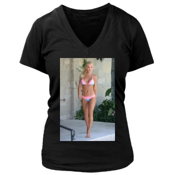 Jenny McCarthy Women's Deep V-Neck TShirt