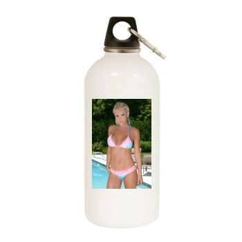 Jenny McCarthy White Water Bottle With Carabiner