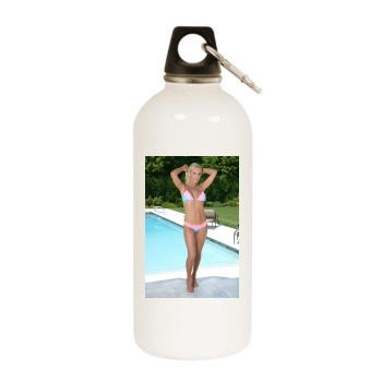 Jenny McCarthy White Water Bottle With Carabiner