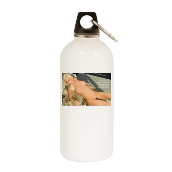 Jenny McCarthy White Water Bottle With Carabiner