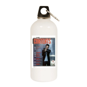 Jeremy Renner White Water Bottle With Carabiner