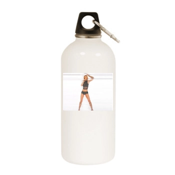 Jeri Ryan White Water Bottle With Carabiner