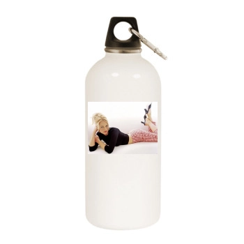 Jeri Ryan White Water Bottle With Carabiner