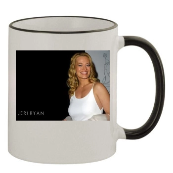 Jeri Ryan 11oz Colored Rim & Handle Mug