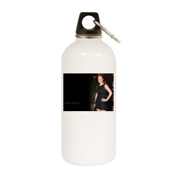 Jeri Ryan White Water Bottle With Carabiner