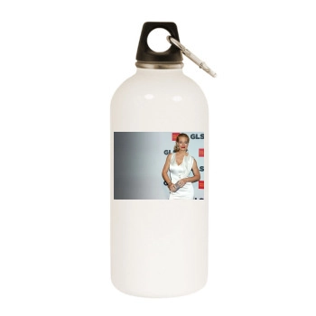 Jeri Ryan White Water Bottle With Carabiner