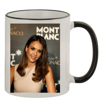 Jessica Alba 11oz Colored Rim & Handle Mug