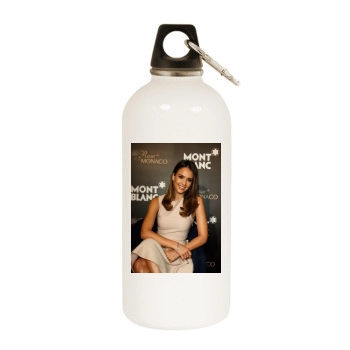 Jessica Alba White Water Bottle With Carabiner