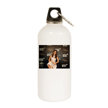 Jessica Alba White Water Bottle With Carabiner