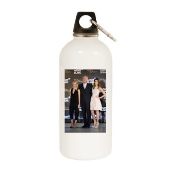 Jessica Alba White Water Bottle With Carabiner