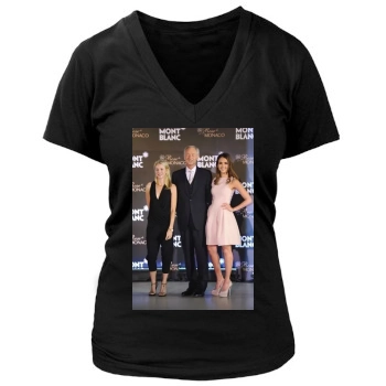 Jessica Alba Women's Deep V-Neck TShirt