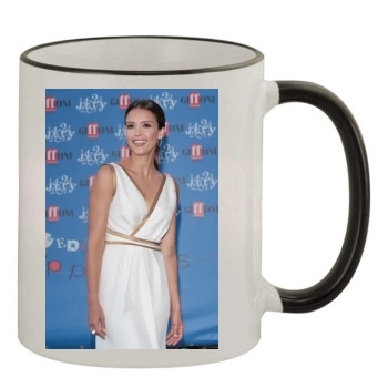 Jessica Alba 11oz Colored Rim & Handle Mug