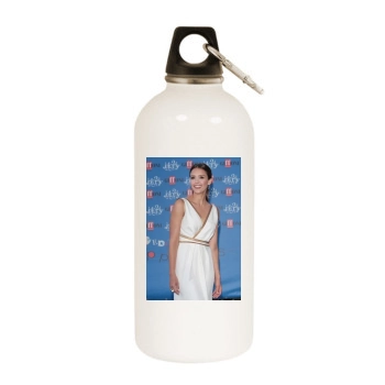 Jessica Alba White Water Bottle With Carabiner