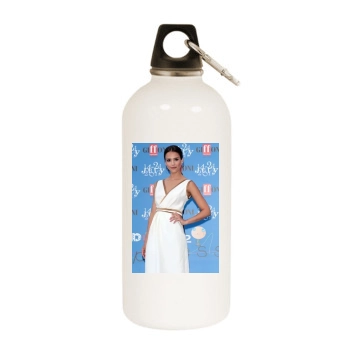 Jessica Alba White Water Bottle With Carabiner