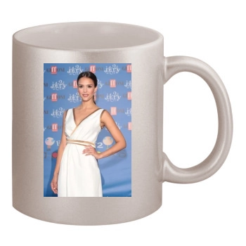 Jessica Alba 11oz Metallic Silver Mug